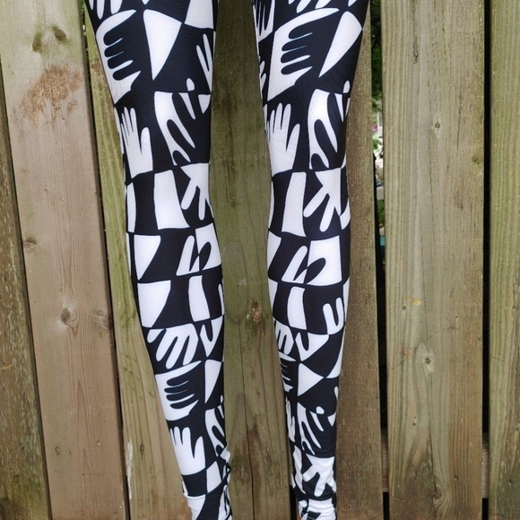 NEW Anthropologie hand print leggings size S - Picture 4 of 9